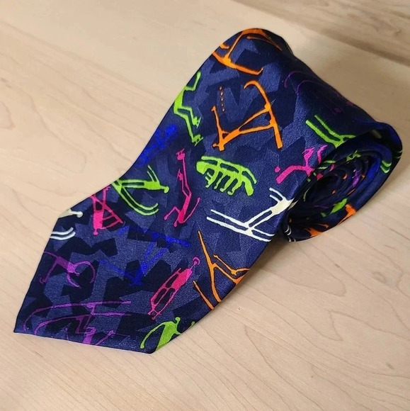 ⛷️Vintage Lillehammer 94  Winter Olympics Tie - Picture 2 of 5